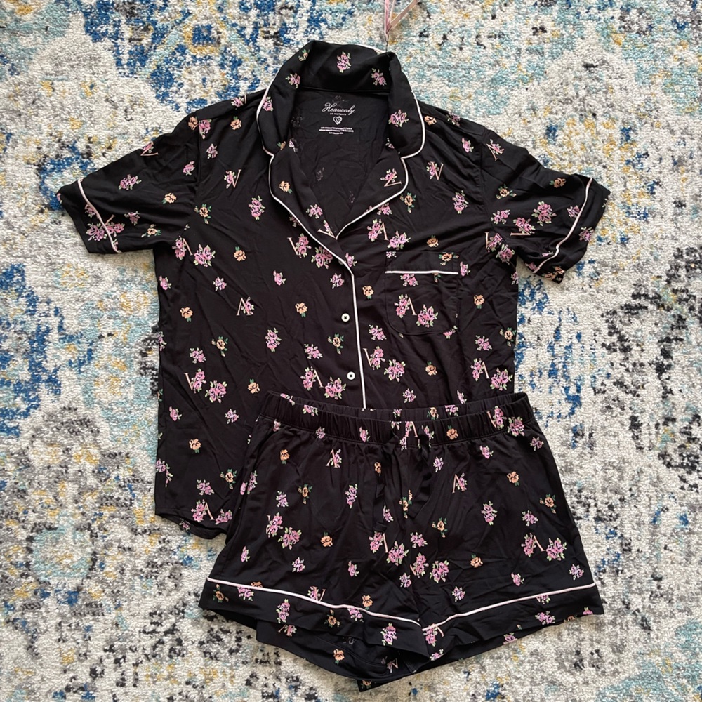 Victoria’s Secret Rose Print Modal Short PJ Set